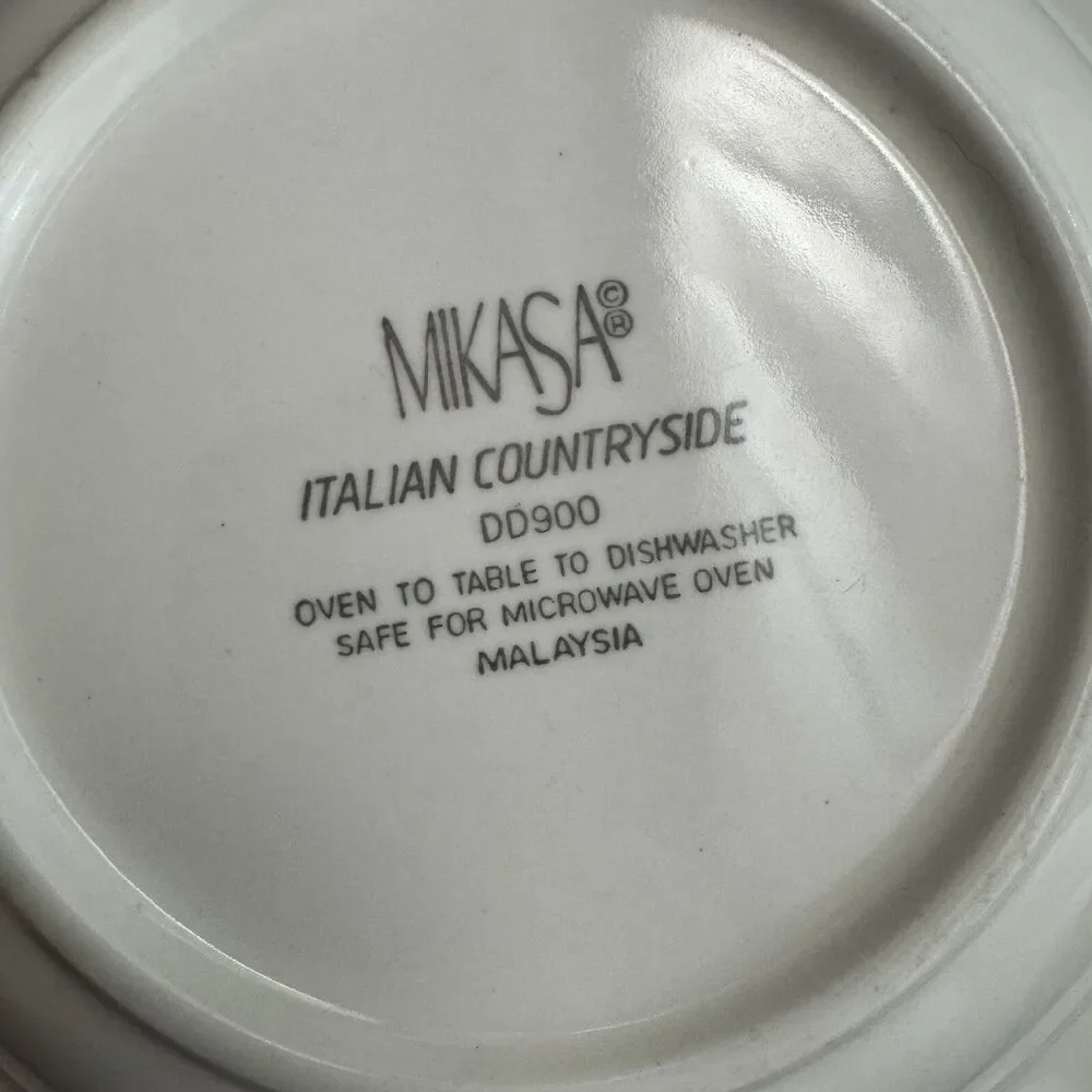 Mikasa Italian Countryside DD900 Large Rimmed Soup Bowls 9 1/2